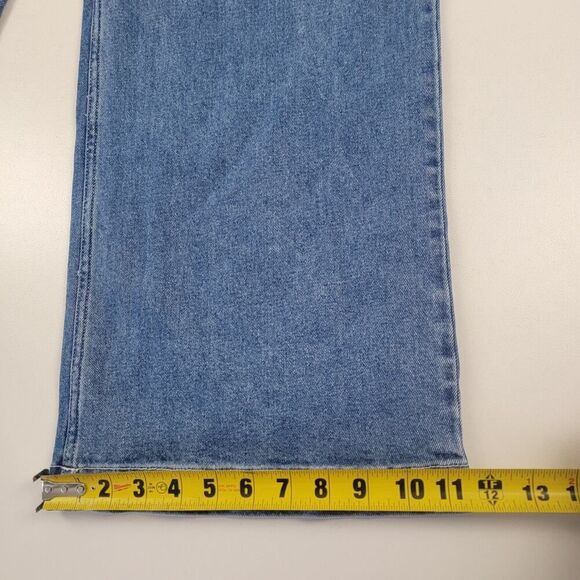 Staud Blue Denim Wide Leg Flare Jeans Women's Size 10 NWT Msrp $295 Painter Pant - Picture 10 of 14